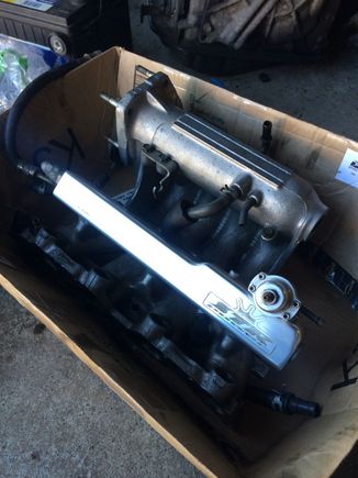 New D16z6 intake manifold with STR fuel rail and B&M Command flow FPR. Got the rail and the FPR from a new military friend boostn92vx.