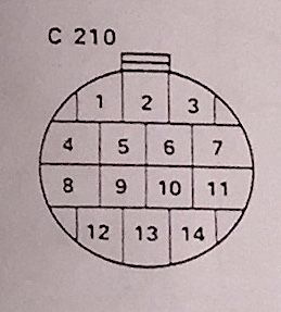 Plug C210 pinout passenger side firewall