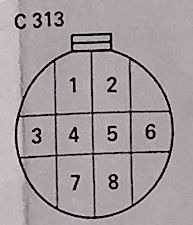 Plug C313 driver side firewall