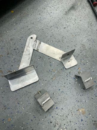 Made some brackets to hold my Spal without without a shroud for testing 