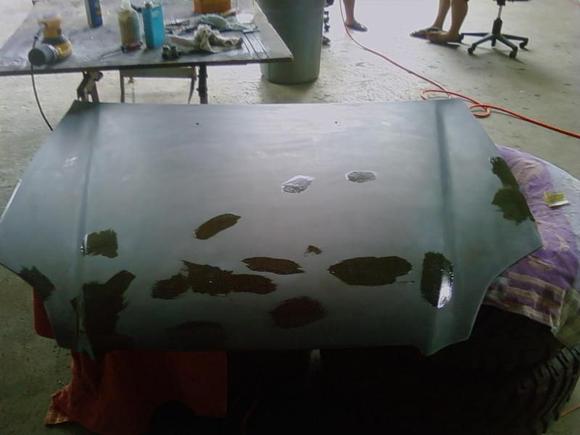 Hood prep work