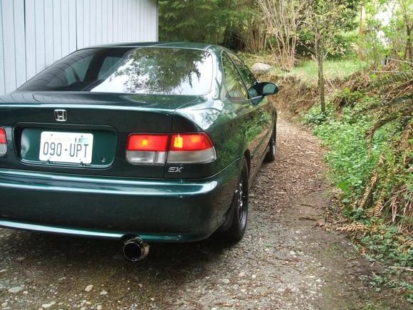 parked from the rear
