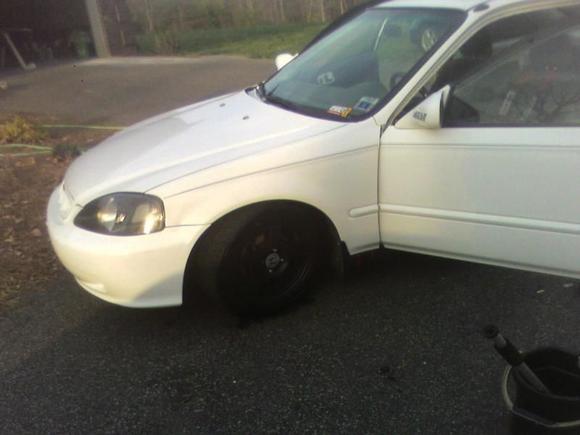 Those are not factory steel rims even though they look like it the pic.