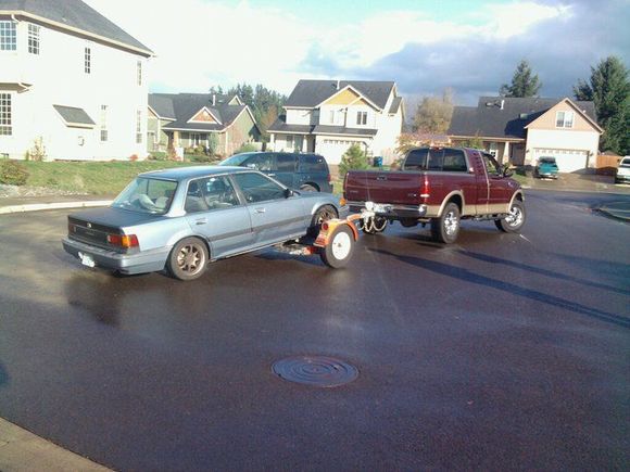 towin it to my buddies house