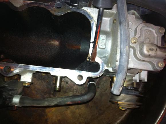 underside of intake plenum