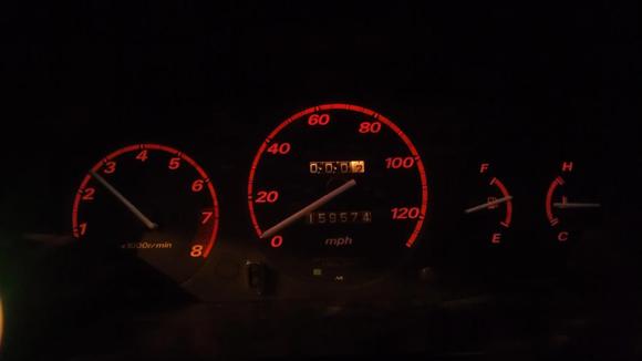 CRV Clusters swapped in using original odometer