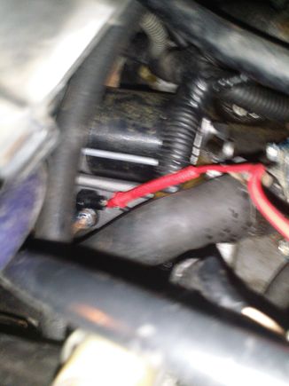 Heres me inserting the positive lead into what I believe is the signal wire. Correct me if im wrong?