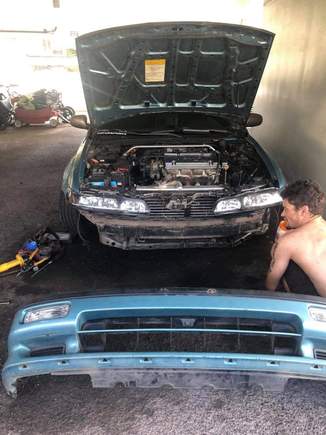In process of making DA9 Integra front conversion to my 92 CB7 Accord from Honolulu Hawaii Oahu