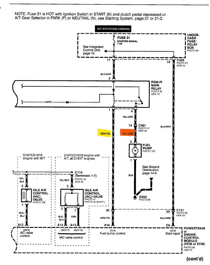 1997 EK Honda Civic fuel pump relay killswitch HELP HondaTech