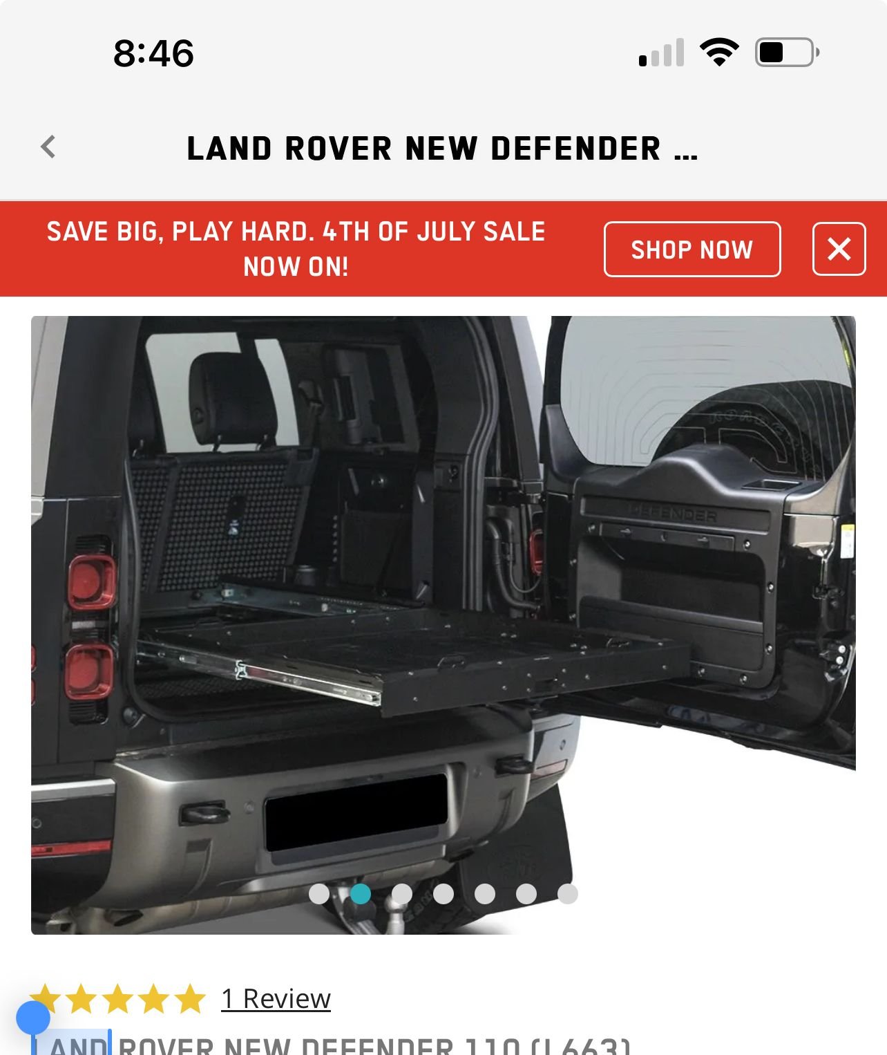 Accessories - Cargo Slide - Used - 2022 to 2025 Land Rover Defender 110 - Peoria, AZ 85383, United States