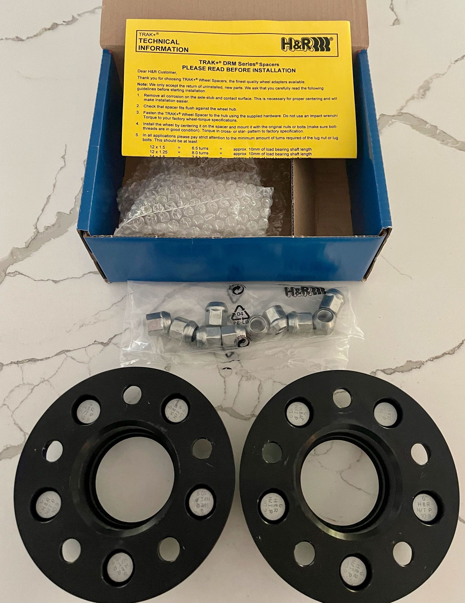 Wheels and Tires/Axles - H&R 30mm Trak+ DRM Spacers for Land Rover Discovery Range Rover Sport - Black - New - 2014 to 2019 Land Rover Range Rover Sport - 2013 to 2019 Land Rover Range Rover - 2018 to 2019 Land Rover Discovery - Poway, CA 92064, United States