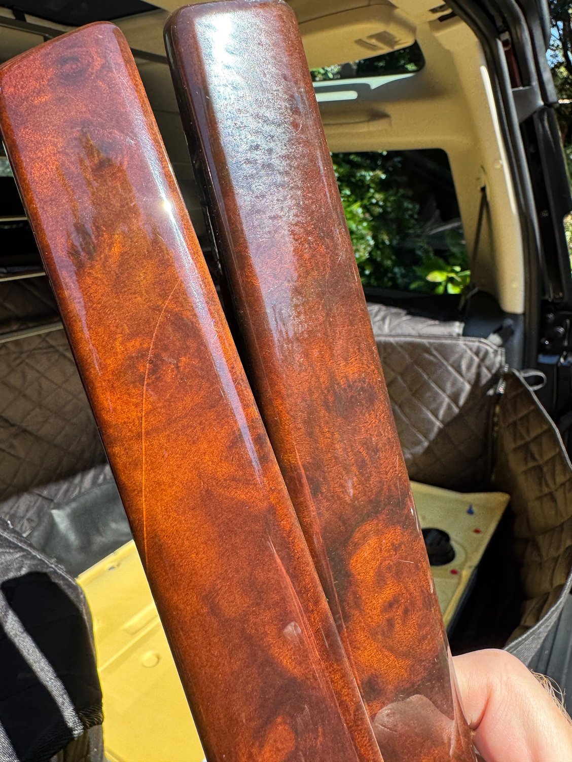 Original 1999 / 2000 wood on left had a crack