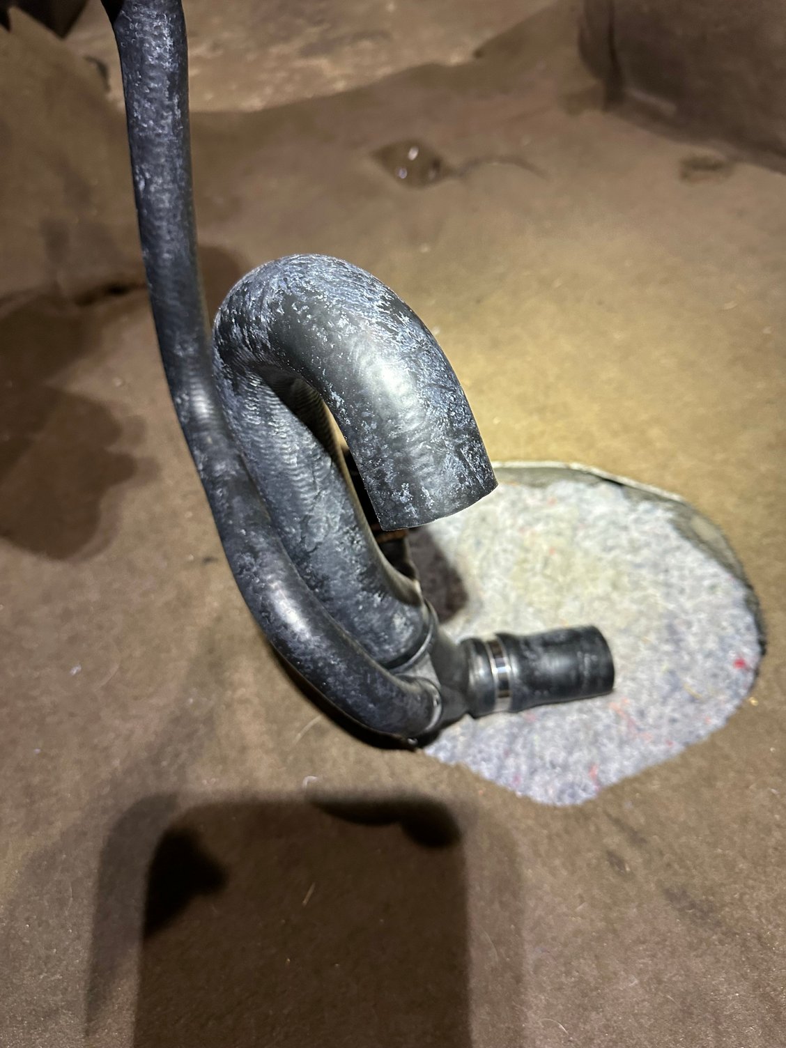 BEFORE turning U hose