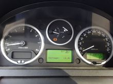 Pad wear indicator on and engine running