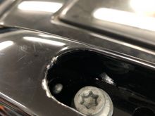 Damage to roof rail. This will be covered by my rack, but still...