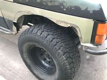 The abomination hiding under the front tj flares. 