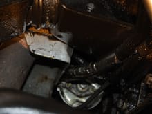This is the motor mount oil.  It is also all over the starter, wires and starter heat shield.
