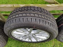 Unused (as spare) wheel & tyre 