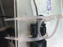 I used 3 cable ties arranged like this