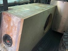 In the truck with seat down