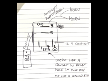 The actual relay is 3 horizontal and two vertical numbered 1, 2, 3,4, 5. Those are correctly labeled, in parenthesis is what I THINK it translates to... 