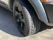 New custom tires. Good for highway and off road.