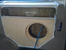 Doubled 1/2" MDF for a rigid surface for the subwoofer and to allow the subwoofer to be recessed for a flush look.