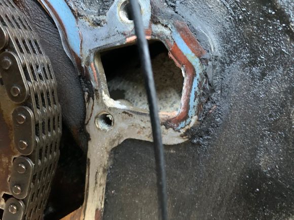 Stubborn bits of gasket 