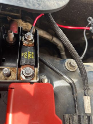 Smallest amperage fuse I could get at Autozone was 100A. 