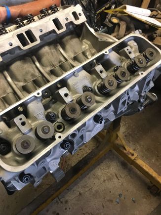 Heads installed with ARP head studs, springs and valve job.