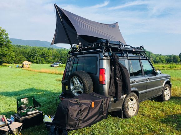 Generator and A/C-Heating unit covered in a waterproof cover.