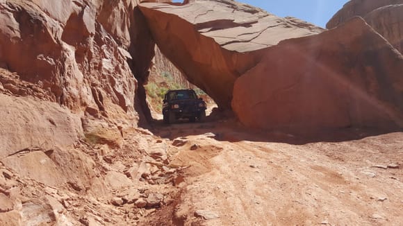 Long Canyon.  It was washed out this time...the step at the top was quite technical and almost smashed the side of my dad's H2 (and even threatened my disco) when we descended).  I had previously considered this a stock-vehicle friendly trail...but not in 2016..