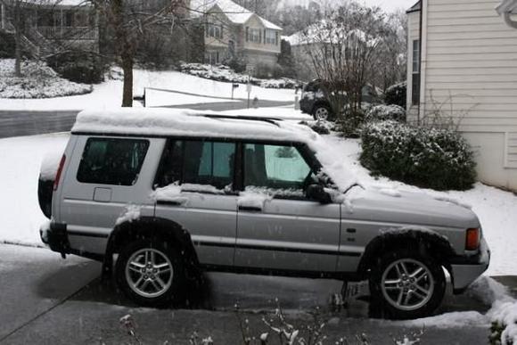 Rare snow in Atlanta.
