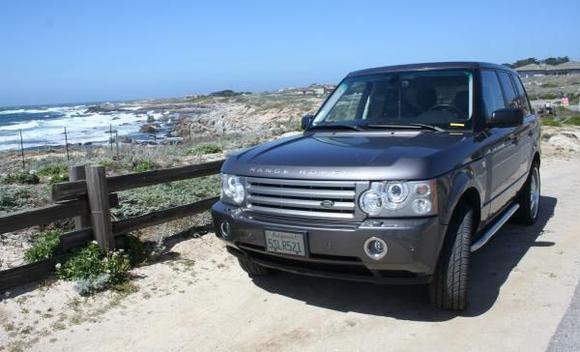 Rover on the first road trip down to Monterey/Pacific Grove/Carmel, CA