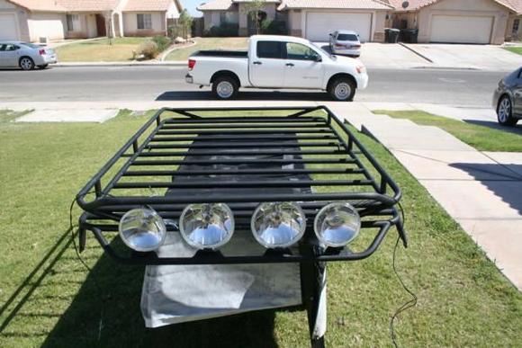 Painte roof rack and added offroad lights