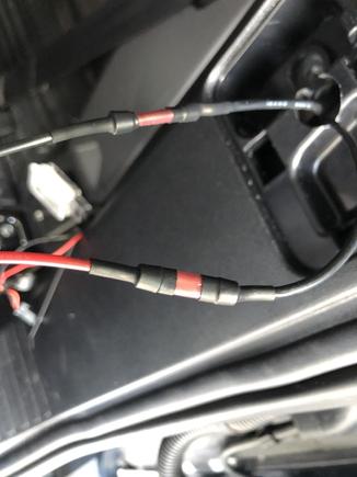 Heat shrink and butt connectors. 