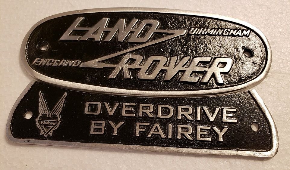 Exterior Body Parts - __ Land Rover Solihull & Birmingham & Fairey Rear Tub Badges (see pics) - Used - 1960 to 1985 Land Rover All Models - Eugene, OR 97405, United States