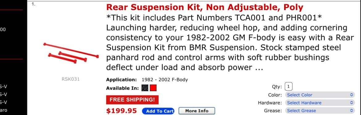 Steering/Suspension - BMR Goodies New In Box - New - 0  All Models - Cleveland, OH 44107, United States