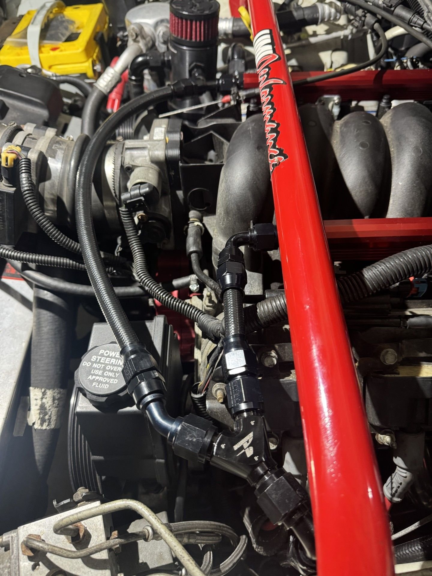 Fuel system routing - looks nice but I could have saved a lot of time and headaches running it to the back rails then 180* to the FPR