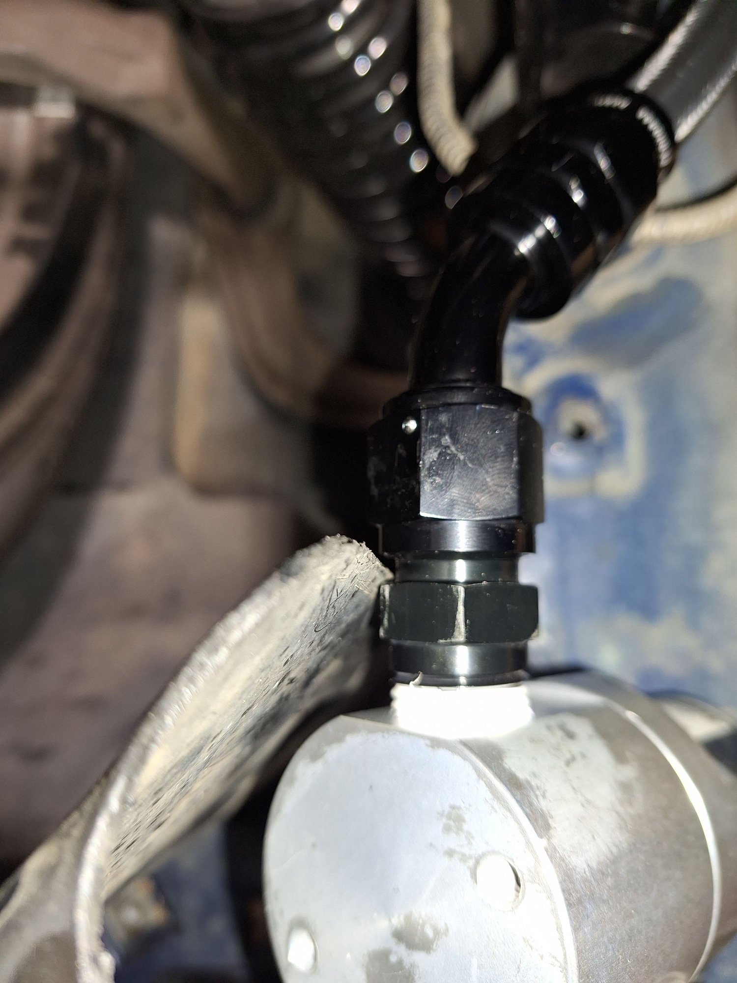 Tire could get pretty close at full lock ( this is looking directly upward )