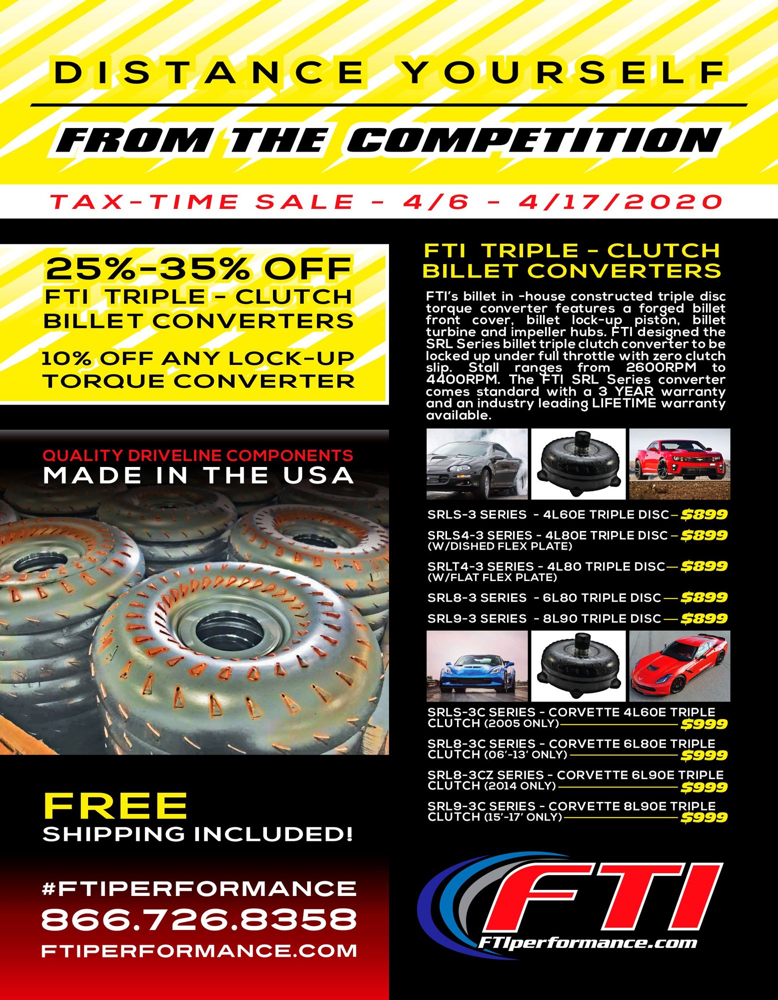  - Fti performance- torque converter sale - Deland, FL 32724, United States