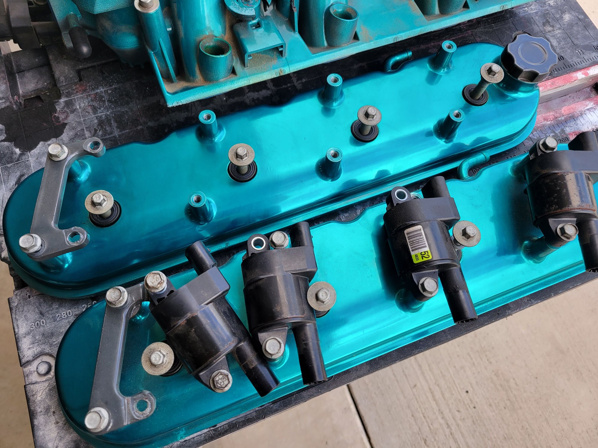 Engine - Intake/Fuel - LS3 Intake, Holley Valve Covers and LS3 Coils - Used - 1955 to 1957 Chevrolet Bel Air - Longview, TX 75601, United States