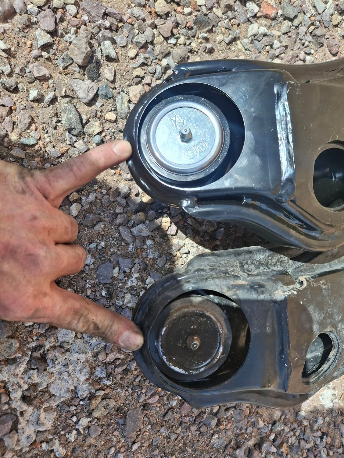 Note ball joint distance and angle new vs old.checked my car and my arms have proper gaps still like the new here.