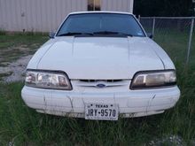 The car at Noah's place before we loaded it up on my U-haul trailer