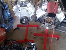 Freshly rebuilt motor new pistons ,cam,bearings, pushrods, lifters,oil pump. Etc etc....still has break in oil in it haven't had its first oil change yet....truck has the motor on the left the other one is my 370 thats gonna go in my nova when i get rid of the c10....