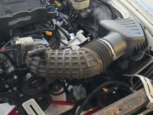 Camaro intake is a less than perfect fit. 