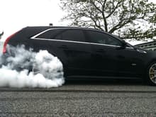 Brothers V wagon on its first burnout as well.