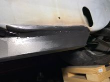Passenger side, rear, inside.  This weld ground out nice and smooth.