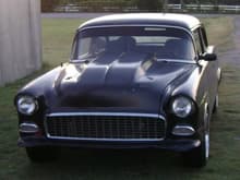 This is my brothers rod,55 Chevy with an LT1 drive train out of a 95 Camaro.Lots of mods to the car..to many to list.