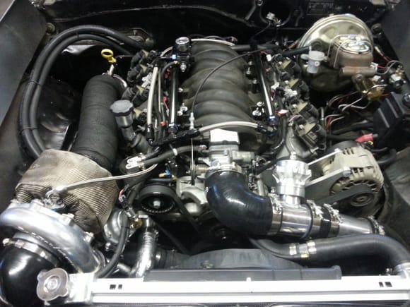 Got the turbo blanket installed and all the hoses